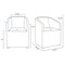 Manhattan Comfort Anna Round Faux Leather Dining Chair in Light Stone Grey - Set of 2 2-DC059AR-ST - alternate 10